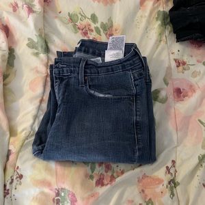 Straight Leg Dark Blue Jeans